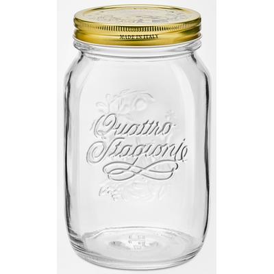 Einmachglas BORMIOLI ROCCO "Quattro Stagioni", transparent (klar), B:42,5cm H:18,5cm L:32cm Ø:10cm, Glas, Lebensmittelaufbewahrungsbehälter, luftdicht verschließbar