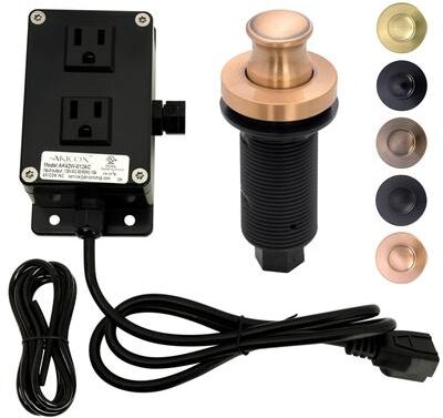 Akicon Garbage Disposal Air Switch Kit, Dual Outlet Sink Top Waste Disposal On/Off Switch Kit