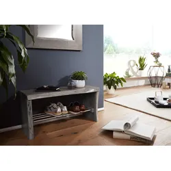 Garderobenbank Akazie 81x30x40 grau lackiert PURE ACACIA #916