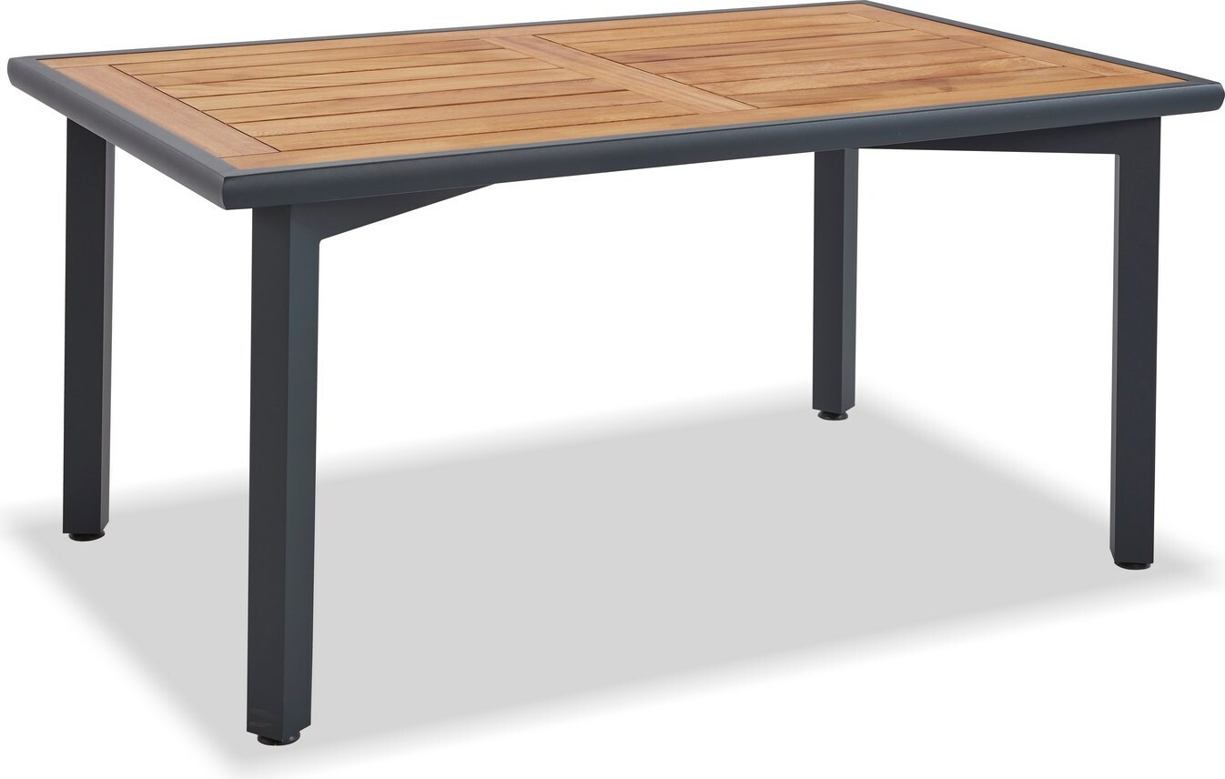 Skye Decor, Berlin - Anthracite, Wooden, Gartentisch, 100 % Aluminium, Anthrazit, 155 x 95 x 75 cm