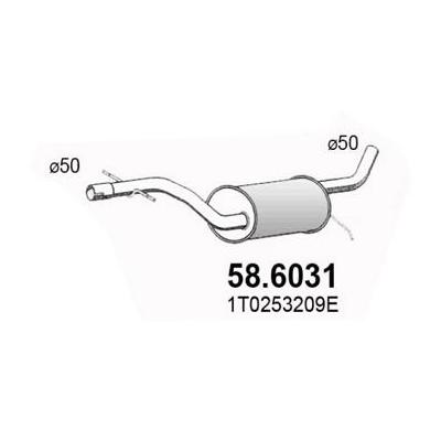 ASSO Mittelschalldämpfer 586031 für VW