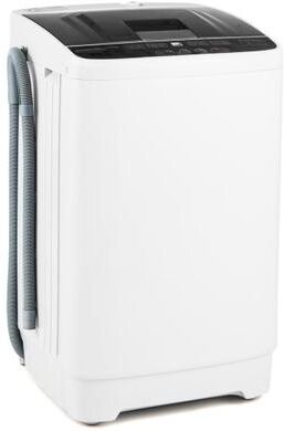 Costway Full Automatic Washing Machine with 8 Preset Programs 6 Water Levels and Built-in Drain Pump-White