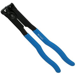 Brilliant-Tools Ohrklemmenzange BT676000, mit Ohrniederhalter, schwarz lackiert, kunststoffüberzogene Griffe, 237 mm