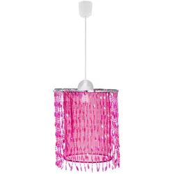 Mädchen Pendel Decken Leuchte DIMMBAR Kristall Lampe FERNBEDIENUNG im Set inkl. RGB LED Leuchtmittel