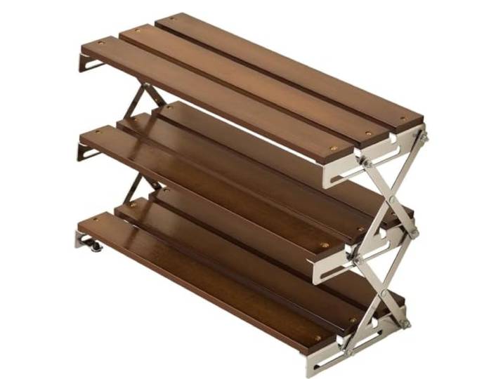 Tisch aus Holz, Tassen-Organizer aus massivem Holz for die Arbeitsplatte Massivholz, verschiedene Schichtgrößen: Ordnen Sie Tassen auf Arbeitsplatten(3 Layers 30cm)