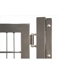 Zaunanschlussset für Doppelstabmatten - 100 cm - grün (RAL 6005) - Anschlussleisten für Zaunmatten an Mauern / Tore / Pfosten