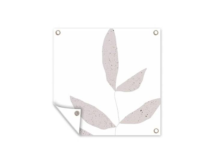 Tuinposter - 200x200 cm - Bladeren - Design - Pastel