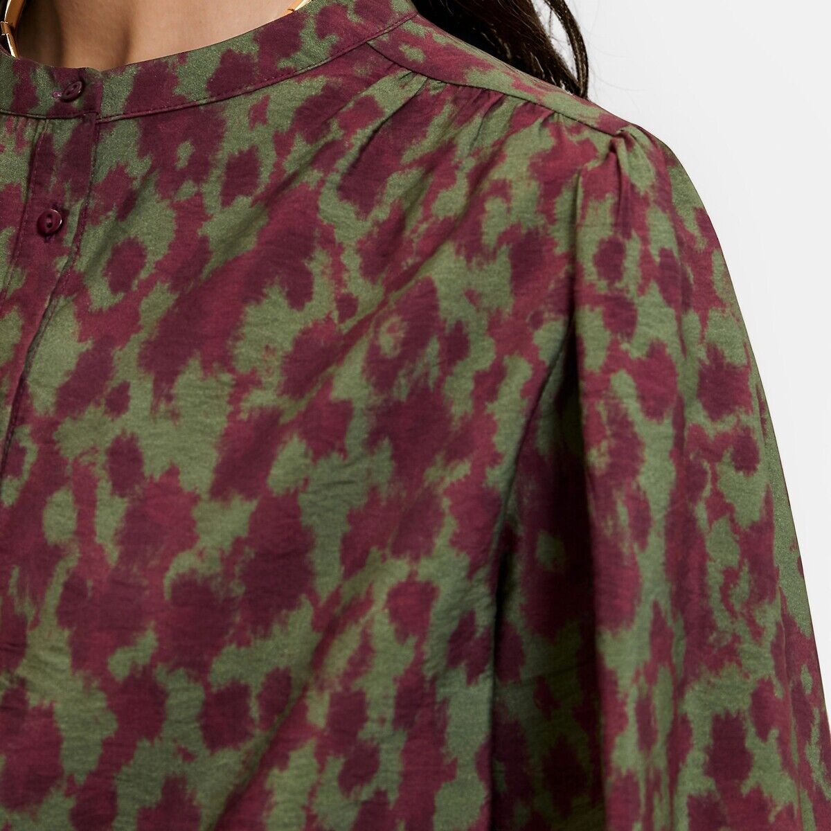 LA REDOUTE COLLECTIONS Chemise col mao manches longues imprimé tie and dye