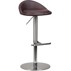 Barhocker Braun/Edelstahl