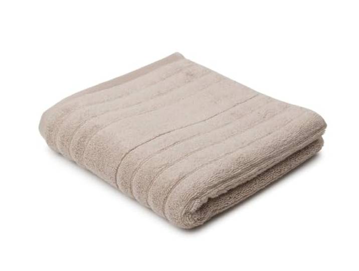 Gözze - Mailand Frottier-Handtuch, Weich und saugfähig, 70% Bio-Baumwolle/30% Viskose (Bambus), Vegan, 50 x 100 cm - Taupe