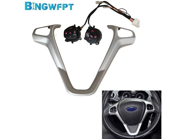 Ensemble complet de commutateurs pour Ford Fiesta MK7 Ecosport 2013, boutons de commande au volant + fil + cadre avec rétro-éclairage