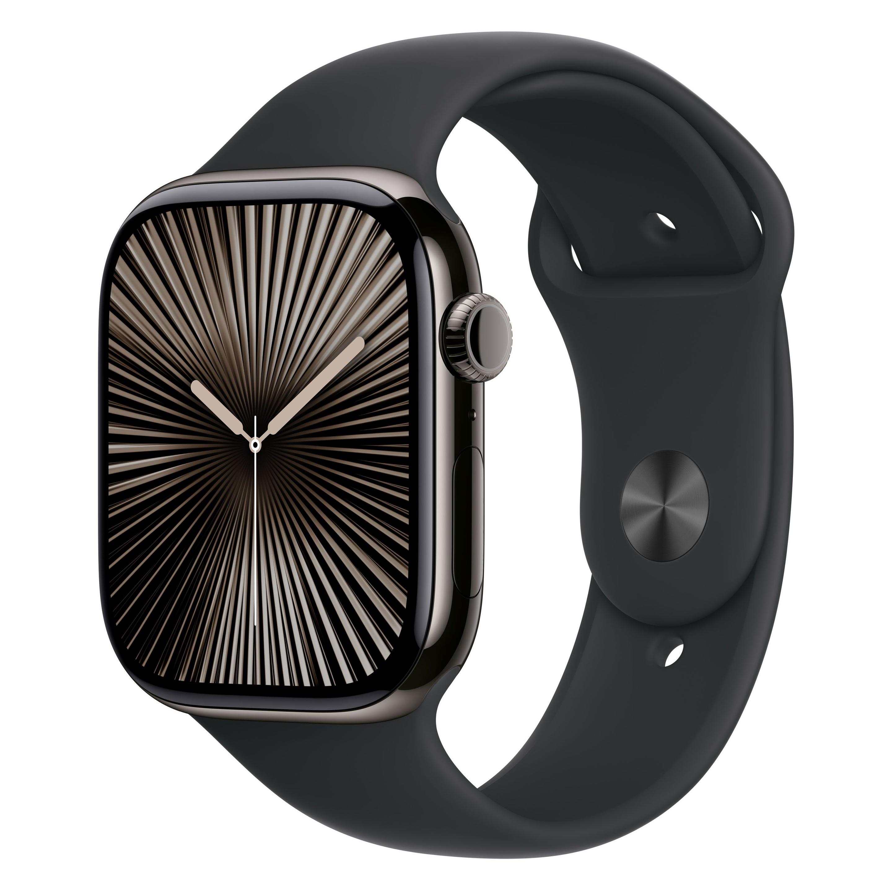 Apple Watch Series 10 (46 mm, Titan, Schiefer, 4G) (MWYD3QF/A)