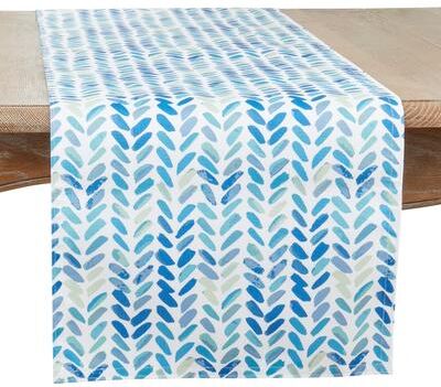 Saro Lifestyle Watercolor Chevron Table Runner