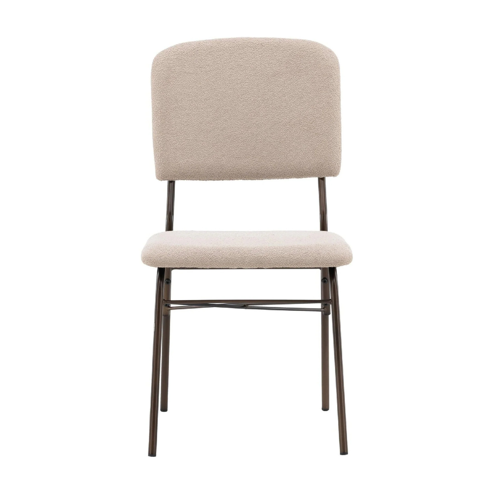 QUVIO Bura Eetkamerstoel 2-pack - Beige en Bruin
