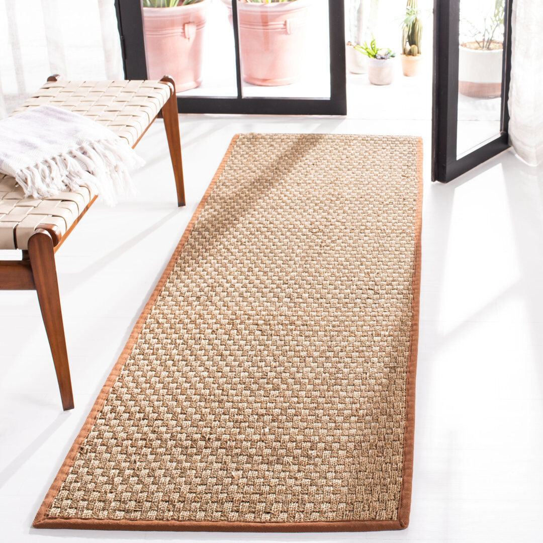 Highland Dunes Delapena Area Rug Natural/Brown Runner 76 x 244 cm