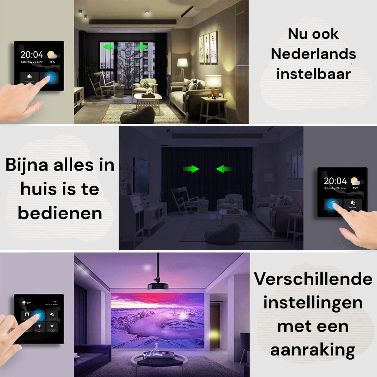 Tuya Smart Home Gateway met 4 inch Touchscreen en Zigbee Hub, Wifi, Zwart