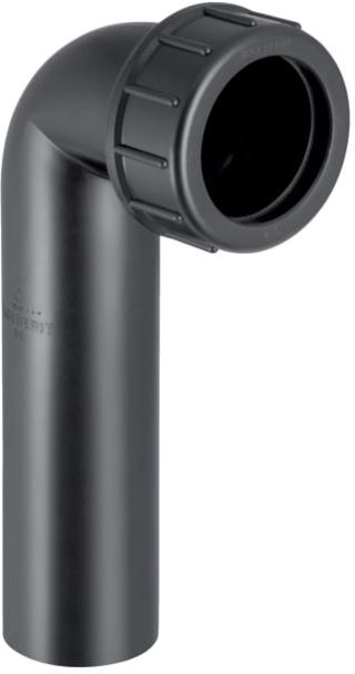 Geberit Anschlussbogen 90g 152227161 mit Quetschverschraubung d56 schwarz