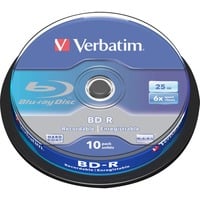 BD-R 25 GB, Blu-ray-Rohlinge 6fach, 10 Stück, Retail