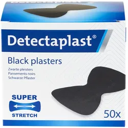 Detectaplast Fingerkuppenpflaster Heavy Duty Schwarz Textil 68 x 38 mm