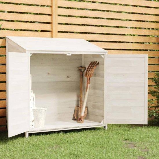 Famanu Garten-Schrank für Werkzeuge und Aufbewahrung - Weiß
