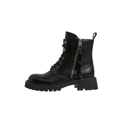 Schnürschuh PEPE JEANS "lace-up boots STACY PLAYER W", Damen, Gr. 37, schwarz, 100% Spaltleder, Schuhe Schnürschuh