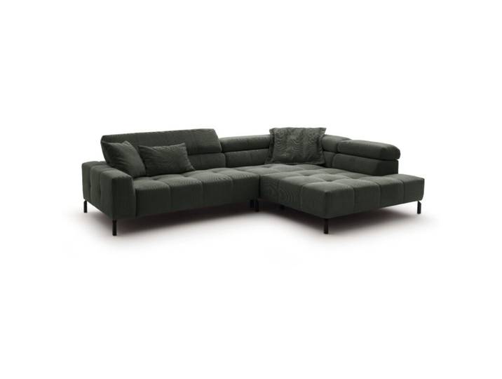 Candy Colleen Sofa in Cord optional mit Hocker - Feincord oliv ,