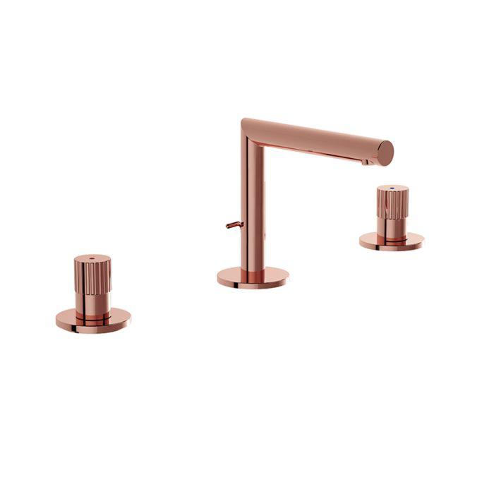 Vitra Origin Waschtisch-Zweigriffarmatur A4259526 Ausladung 127mm, mit Ablaufgarnitur, Dreilochmontage, KUnterputzfer