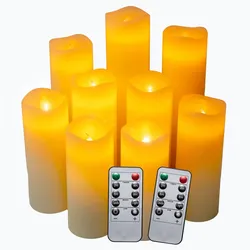 Intirilife, LED Kerzen, LED Kerzen in verschiedenen Grössen inkl. Fernbedienungen (9tlg.) (9x)