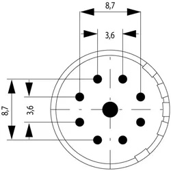 Weidmüller Kontakt SAI-M23-BE-9-F