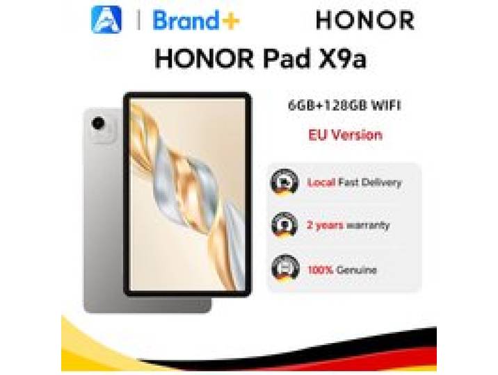 HONOR Pad X9a, EU-versie Android Wifi Tablet, 11,5 inch 120Hz 2.5K Honor Fullview-scherm, 6GB+128GB, Slank metalen behuizing