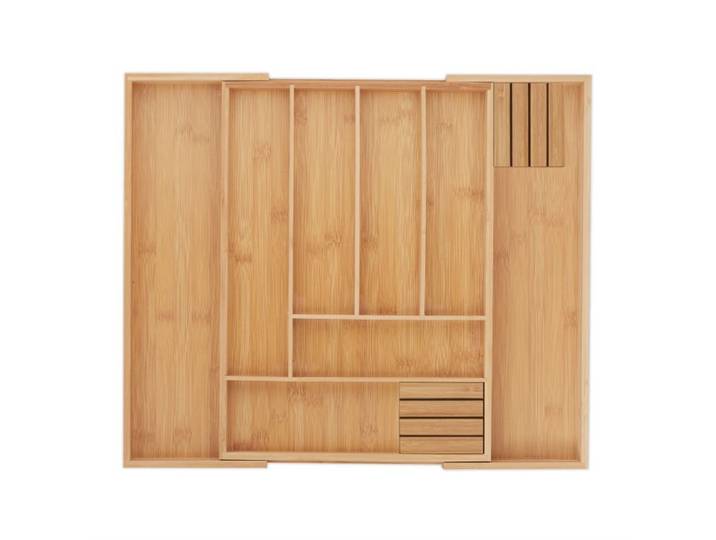 Relaxdays Range-couverts extensible en bambou