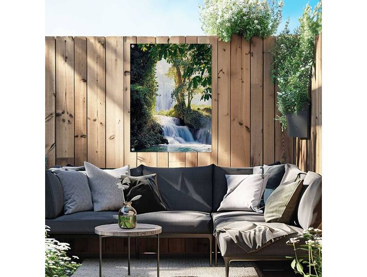 Poster extérieur Cascade PVC Vert/Vert 60 x 80 x 0cm