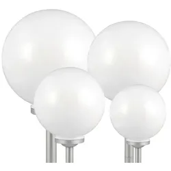 4er Set Outdoor LED Solar Kugel Leuchte Deko Lampe IP44 8hrs Beleuchtung Erdspieß Garten Veranda Hof Weg