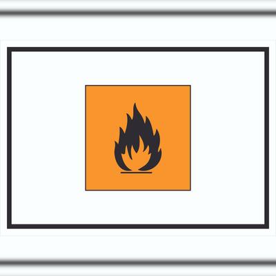 HB-Druck Schild Gefahrensymbol Entzündbar Symbol Brand Flamme A1 (594x841mm)