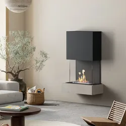 muenkel design Como [moderner Design Ethanolkamin]: Concrete (Betonoptik) - Schwarz - safety burner 450