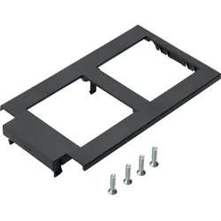 Hager GTMBV04T2 Medienblende zum Einbau von 2 Tragbügelgeräten in Geräteträger GTVR400