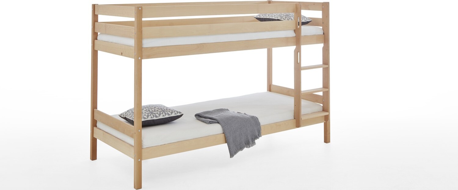 Etagenbett Lupo Buche massiv 90x200 cm mit Rollrosten