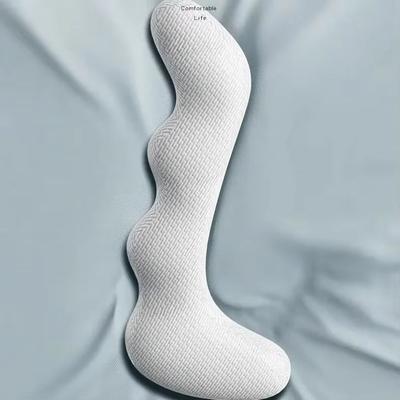 Inspired Finds CloudSupport Large Adult Memory Foam Side Sleeping Pillow With Removable Washable Knitted Cover adult Pearl White