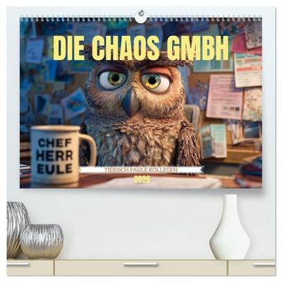 Die Chaos GmbH - Tierisch faule Kollegen (hochwertiger Premium Wandkalender 2026 DIN A2 quer), Kunstdruck in Hochglanz