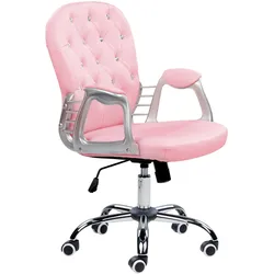 BÜROSTUHL Kunstleder Rosa Princess
