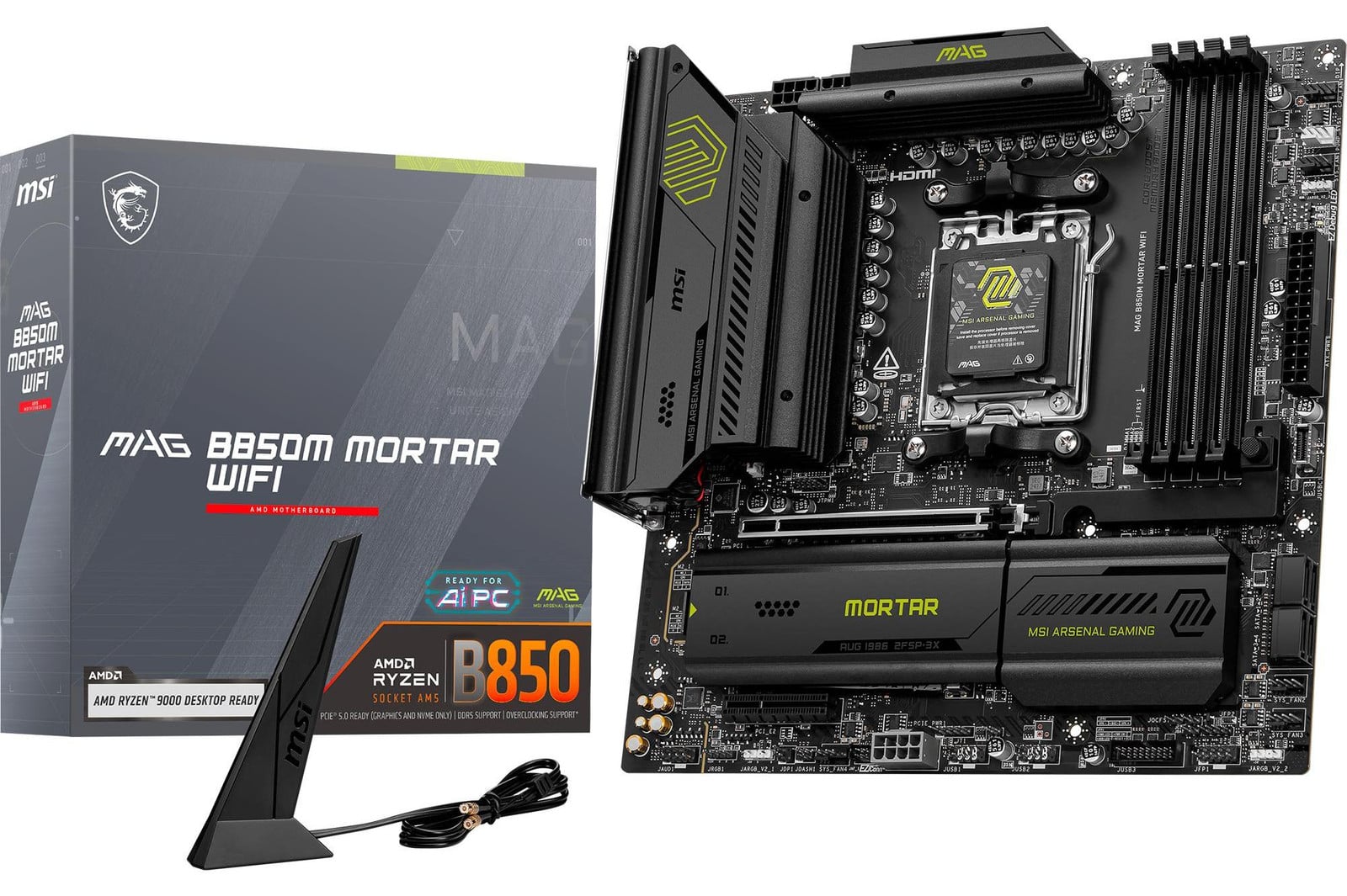 MSI MAG B850M MORTAR WIFI moederbord AMD B850 Socket AM5 micro ATX