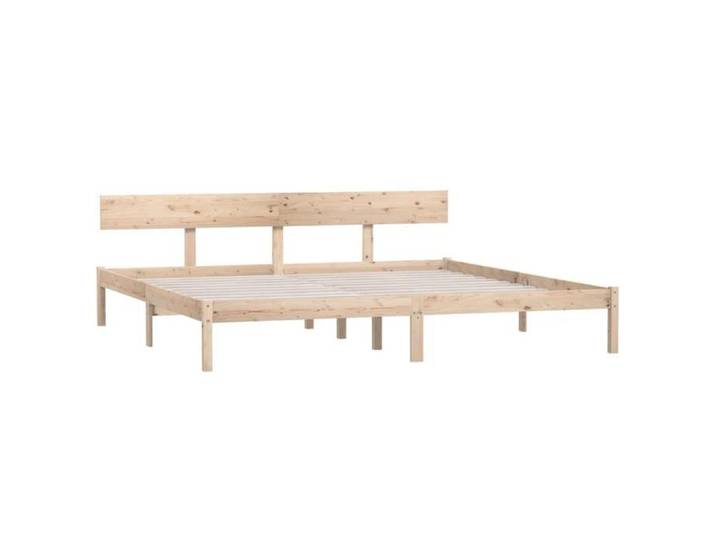 CHIC Lit adulte 2 places - 180x200 cm Structure/Cadre de lit Bois massif FR(eva54j)