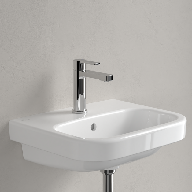 Villeroy und Boch Villeroy & Boch Architectura Handwaschbecken 43734501, weiß, mit Hahnloch und Überlauf