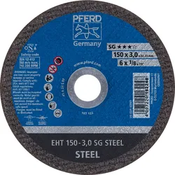 PFERD TOOLS Trennscheibe EHT gerade Leistungslinie SG STEEL für Stahl - 61322222
