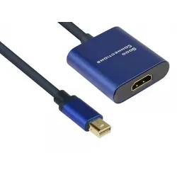 Alcasa MDP-HDMI2 Videokabel-Adapter 0,2 m Mini DisplayPort HDMI Schwarz, Blau