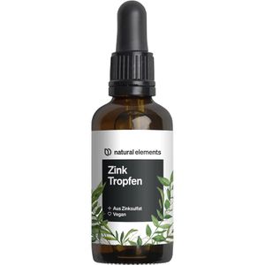 natural-elements Zink 100 ml, für 2450 Tropfen, Zinksulfat, täglich 6 Tropfen = 15 mg