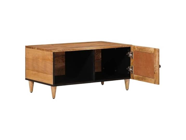 IBUQDDV Couchtisch Natur 80 x 50 x 40 cm Massivholz Mango Rechteckiges Design, Braunton, robuste Bauweise, Holzmaserung, vielseitig platzierbar, einfache Pflege