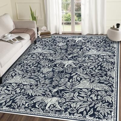 Garvee Forest Tiger Washable Area Rug