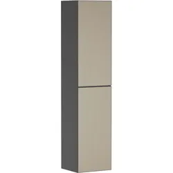 hansgrohe Xevolos E Hochschrank, Türanschlag links, 400x360x1760mm, 54220390, Farbe: Korpus Schiefergrau Matt, Front Bronze Struktur