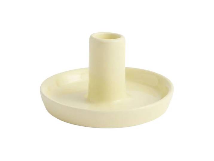 HAY Disc kaarsenhouder Limoenwit, Ø7x4 cm